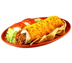 1 serving (16 oz) Beef Casita Burrito (Add 1.0 oz Dressing & Side of Tortilla Chips)