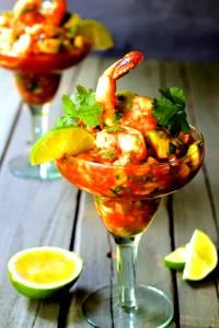 1 serving (16 oz) Mexican Shrimp Martini