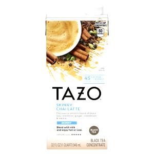 1 serving (16 oz) Nonfat Tazo Chai Iced Tea Latte (Grande)