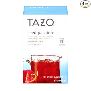 1 serving (16 oz) Tazo Passion Shaken Iced Tea (Grande)