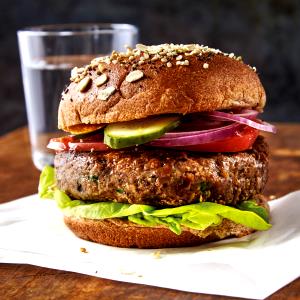 1 serving (17 oz) Black Bean Burger with Cranberry Almond Slaw (2000)