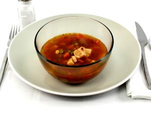 1 serving (180 g) Vegetable Beef Soup (Cup)