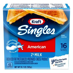 1 Serving 2% American Cheese Slices