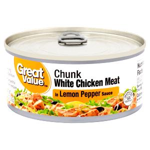 1 serving (2 oz) Lemon Pepper Canned Chicken