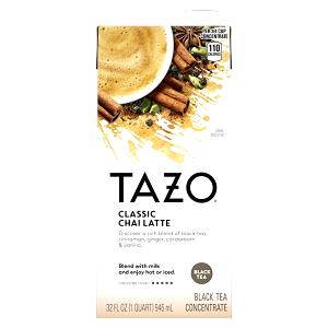 1 serving (20 oz) Tazo Chai Tea Latte with Soy (Venti)