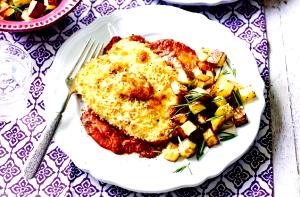 1 serving (22.3 oz) Chicken Parmigiana with Roasted Potatoes (2000)