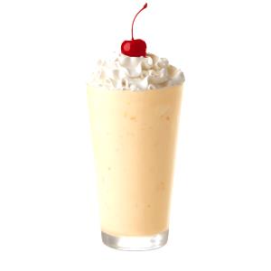 1 serving (24 oz) Peach Milkshake (Large)