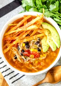 1 serving (24.6 g) Chicken Tortilla Soup with Tortilla Strips (Large)