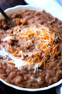 1 serving (269 g) Refried Beans with Cheese (Small)