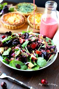 1 serving (278 g) Cranberry Spring Mix Salad