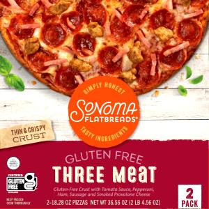 1 serving (28.3 oz) Meat Trio Flatbread Pizza (Dinner)