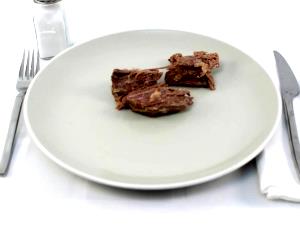 1 Serving (3 Oz) Beef Chuck (Shoulder Clod, Top Blade Steak, Trimmed to 0" Fat, Cooked, Grilled)