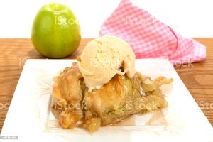 1 serving (326 g) Apple Dumpling Pie A La Mode