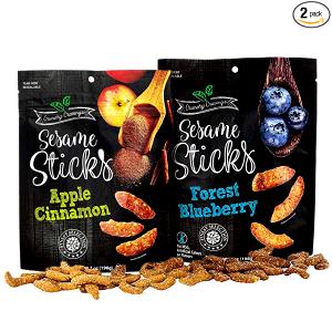 1 serving (35 g) Pom Blueberry Sesame Strips