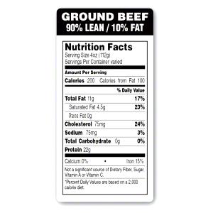 1 serving (4 oz) 90% Lean Ground Beef