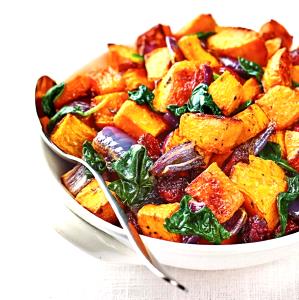 1 serving (4 oz) Roasted Butternut Squash with Baby Spinach & Craisins