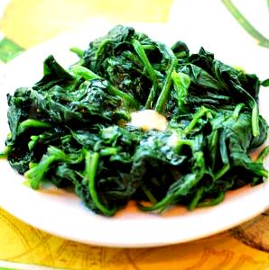 1 serving (4 oz) Steamed Spinach with Garlic