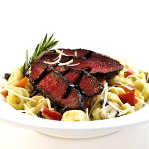 1 serving (421 g) Jumbo Tortelloni with Flat Iron Steak