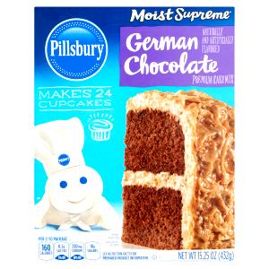 1 serving (43 g) Moist Supreme German Chocolate Cake Mix