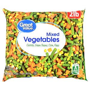 1 serving (4.3 oz) Mixed Vegetables (Entree)