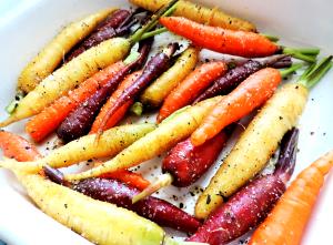 1 serving (4.5 oz) Tricolor Carrots