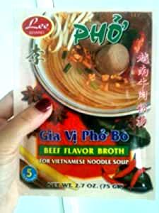 1 serving (8 g) Gia Vi Pho Bo Instant Spicy Beef Broth