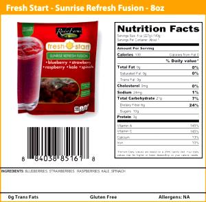 1 serving (8 oz) Fresh Start Sunrise Refresh Fusion