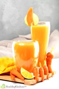 1 serving (8 oz) Mango Ginger + Carrot Juice