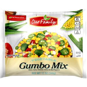 1 serving (86 g) Frozen Vegetable Gumbo