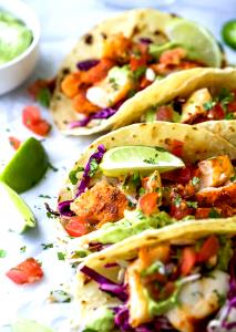 1 serving Baja Fish Tacos with Avocado