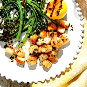 1 Serving Bay Scallops-Fried