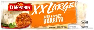 1 Serving Bean & Cheese Burritos - XX Large