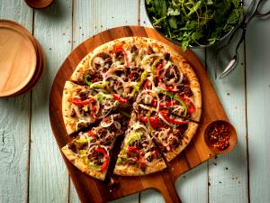 1 Serving Beef İn 1 Topping Large Pizza