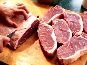 1 Serving Beef Strip Loin Steaks, PR