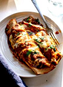 1 Serving Black Bean Enchilada, Vegan