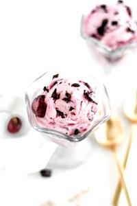 1 Serving Black Cherry Fudge Chunk Frozen Yogourt