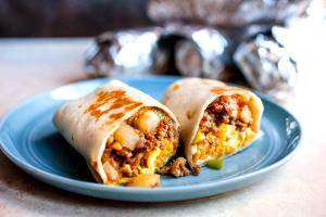 1 serving Breakfast Burrito with Sausage