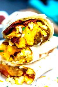 1 Serving Breakfast Burritos - Bacon, Egg & Cheese