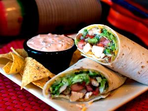 1 Serving Buffalo Chicken Fajita Rollup - Special Request No Bleu Cheese & Less Cheddar Cheese