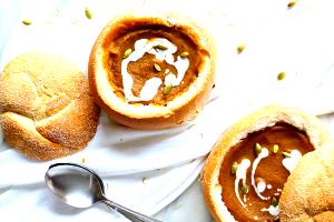 1 serving Butternut Squash Soup in Bread Bowl