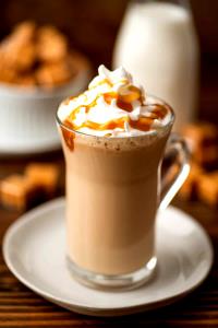 1 Serving Caramel Latte - Small - Soy Milk