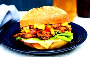 1 Serving Carribbean Chicken Sandwich