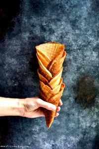 1 Serving Ice Cream Cone Waffle