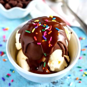 1 Serving Ice Cream Topping, Magic Shell, Chocolate