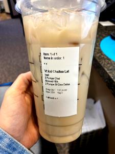 1 Serving Iced Chai 2% Milk 20Oz