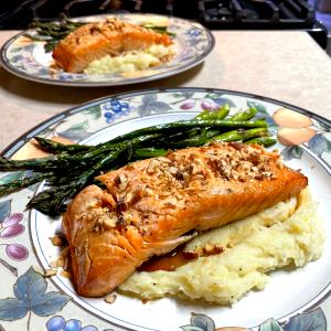 1 Serving Cedar Wrapped Salmon - Special Request No Oil On Salmon