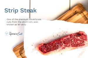 1 serving Center - Cut NY Strip Steak