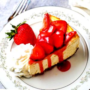 1 Serving Cheesecake (With Strawberries)