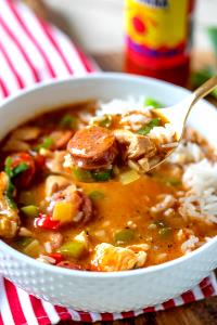 1 Serving Chicken And Sausage Gumbo Soup