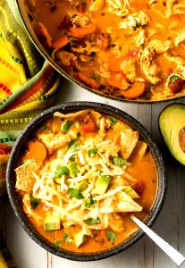 1 Serving Chicken Tortilla Soup (No Tortilla Strips)